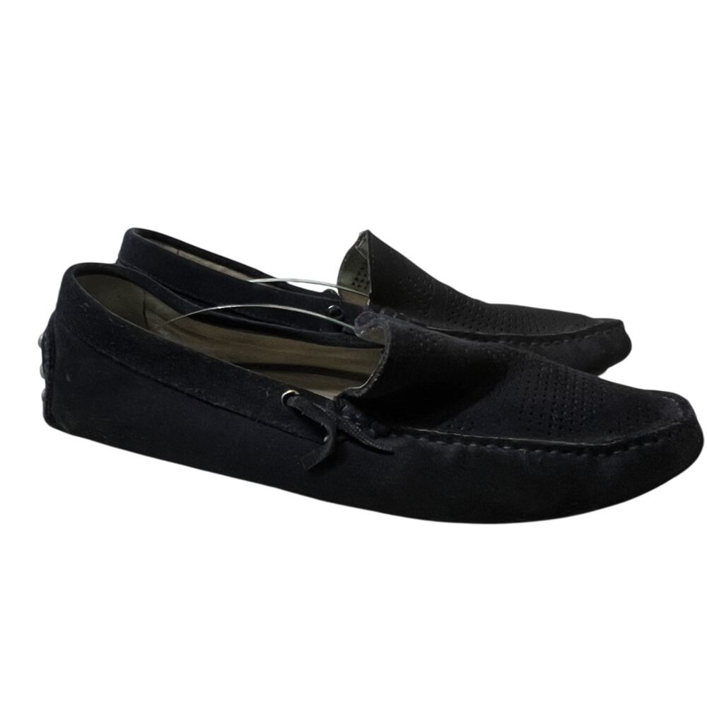 Kenneth Cole Men's Listen 2 This Perforated Suede Driving Loafer, Navy Size‎ 10